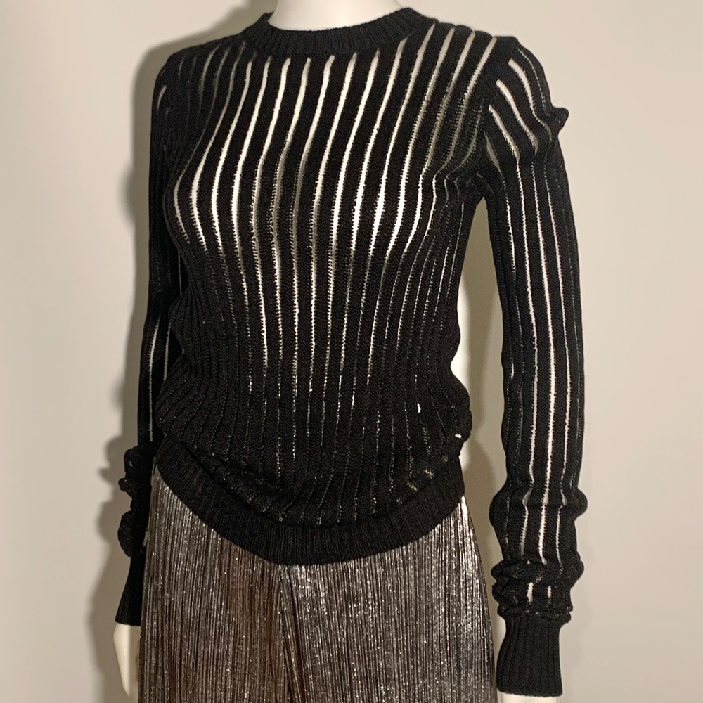 Helmet Lang Black Knit Sweater